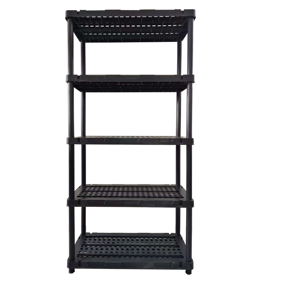 3/4/5 Shelf Adjustable Boltless Heavy Duty Plastic Racking Shelves Flexible Storage Unit 14x32x24