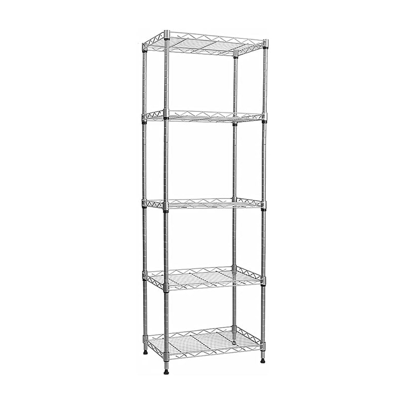 3/4/5 Tier Heavy Duty Adjustable Metal Wire Storage Chrome Rack