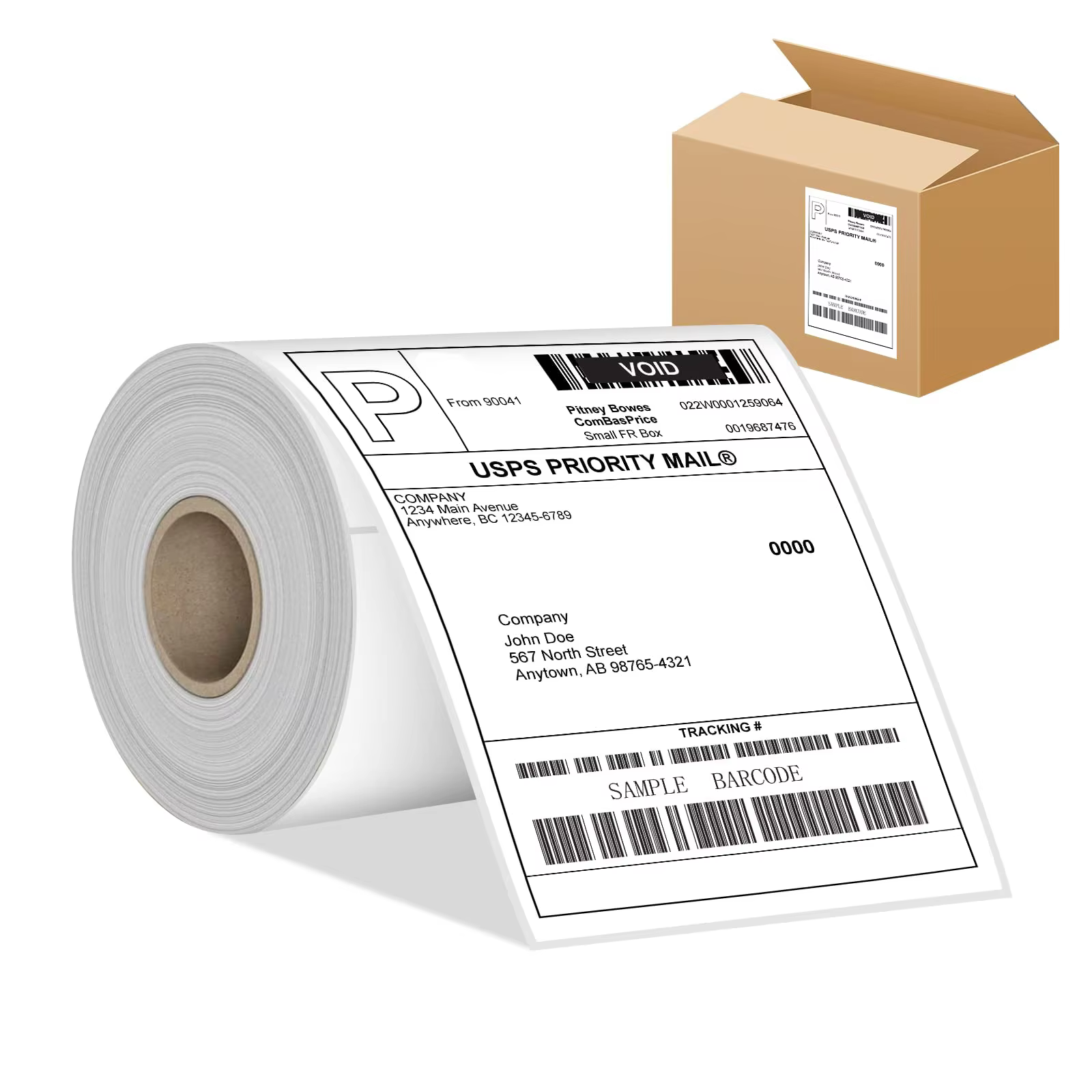 Shipping Labels Printer Wholesale Blank 4x6 Direct Waybill Sticker A6 Roll Shipping Labels Printer Barcode   Labels Roll factory
