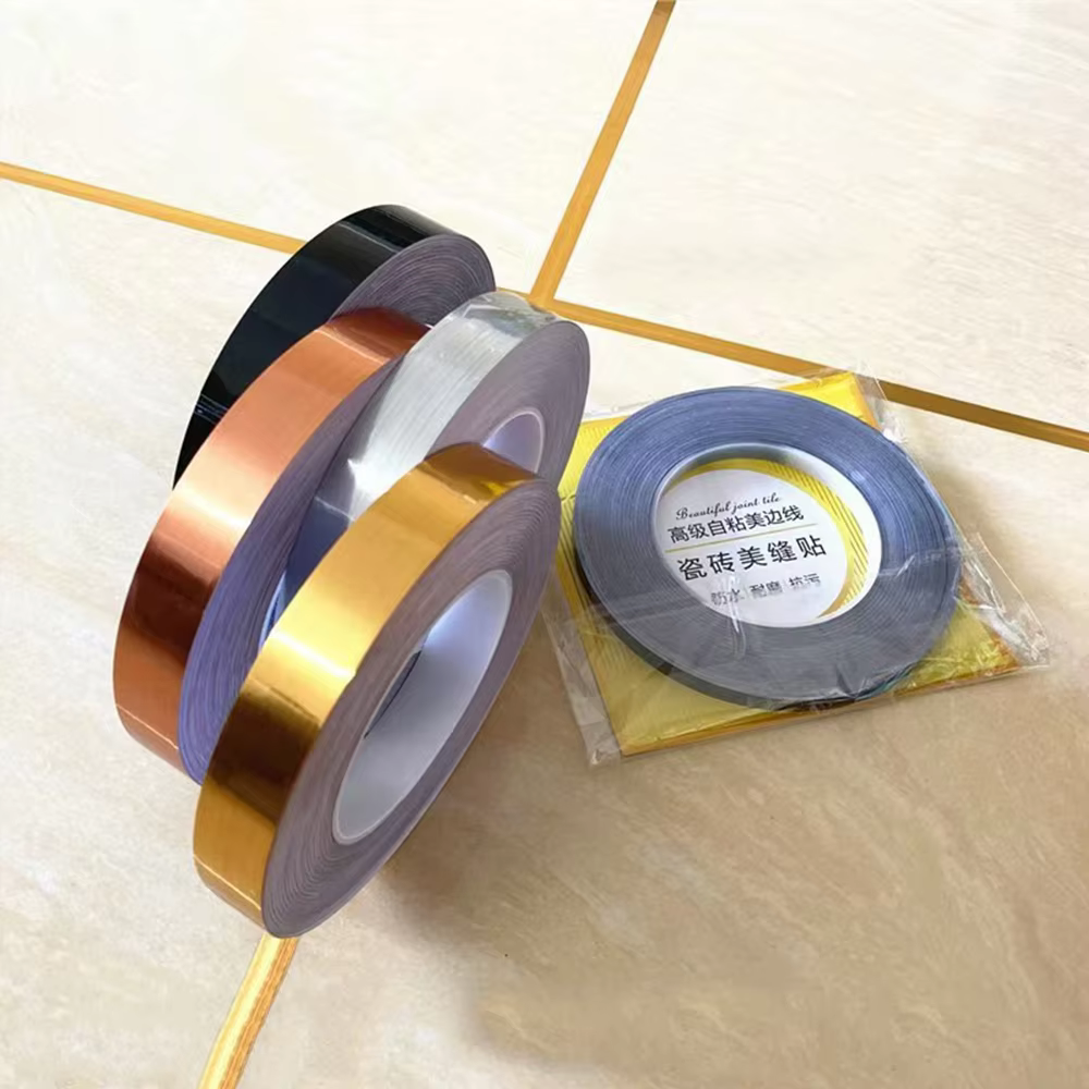 Decorative Wall Tape Brushed Metal Stickers Adhesive Strips Mirror Golden Metallic Sticker Wall Tapes for Wall Painting2