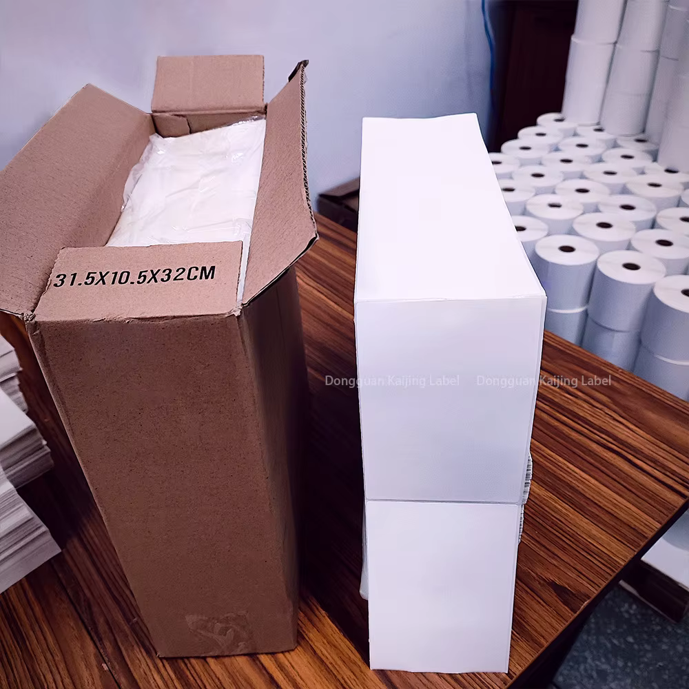 100x150 Thermal Labels 10000 Sticky Sticker Custom 4x6 Fanfold Sticky Shipping Label for Thermal Printers 500 Labels Per Stack factory