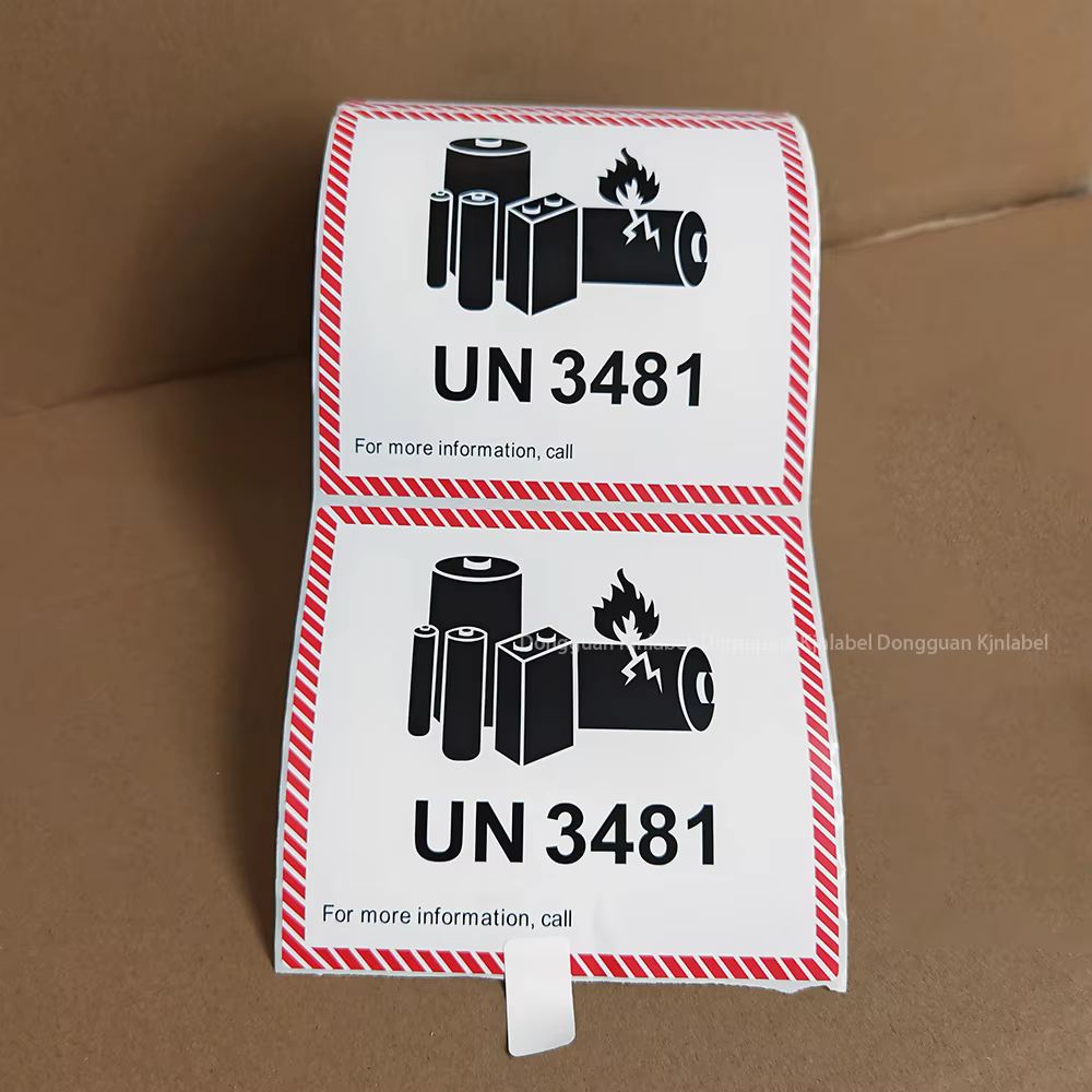 Battery Shipping Warning Sticker Sea Warning Label UN3481 UN3480 Caution Label for Air Sea Road and Rail Transportation manufacture