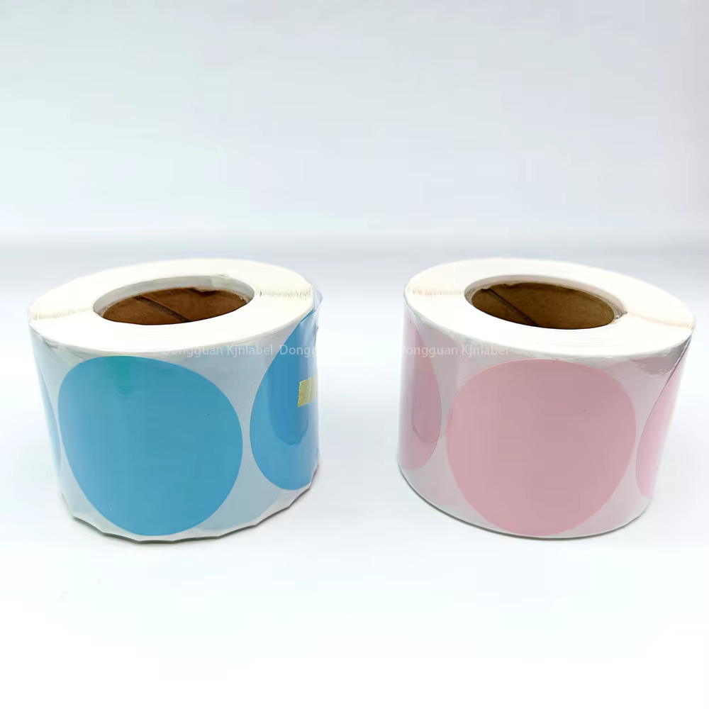 2 Inch Round Thermal Stickers Round Coloured Stickers Adhesive Colored Thermal Label Rolls for Stationery Color Label Printer supplier