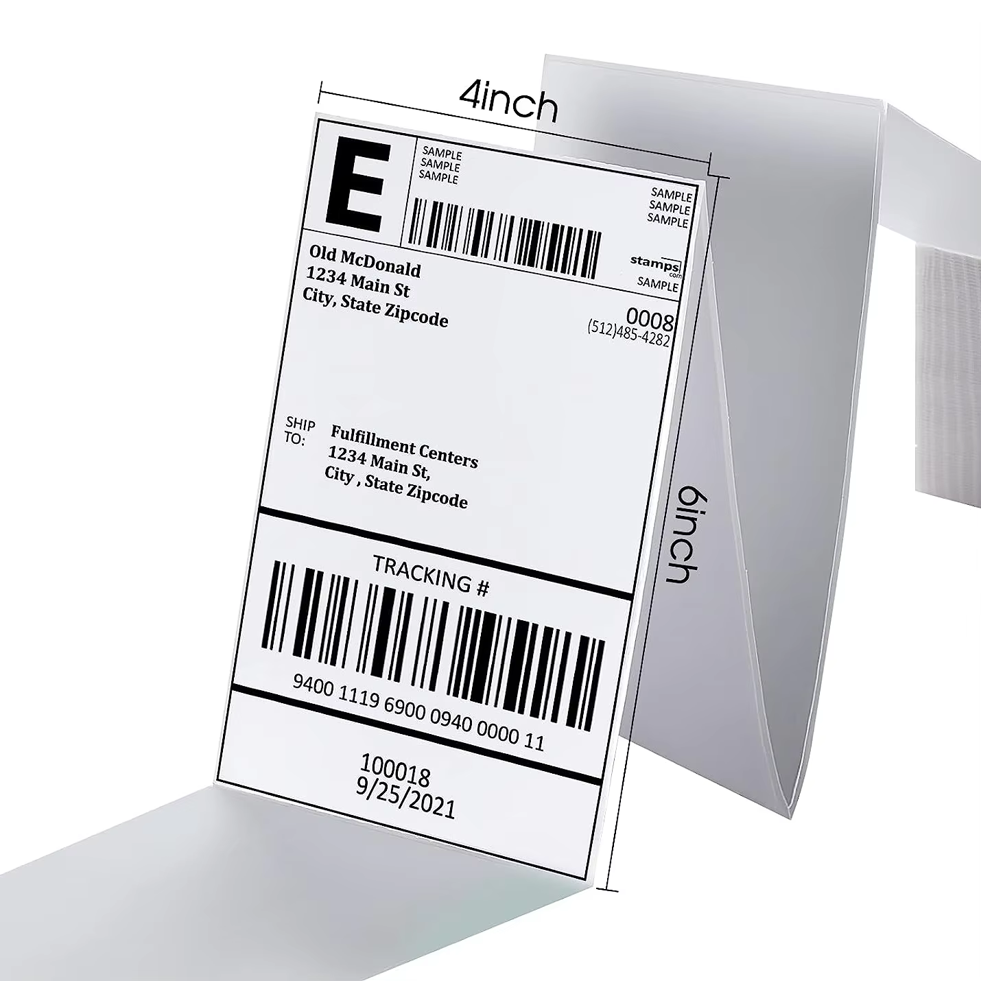 Waterproof Shipping Labels 4''x6