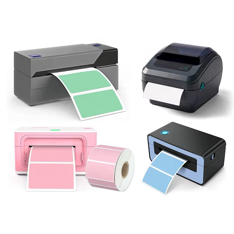 2" Inch Round Color Thermal Labels 50mm Custom Circle Thermal Label Printer Colorful Printing Colored Round Thermal Labels factory