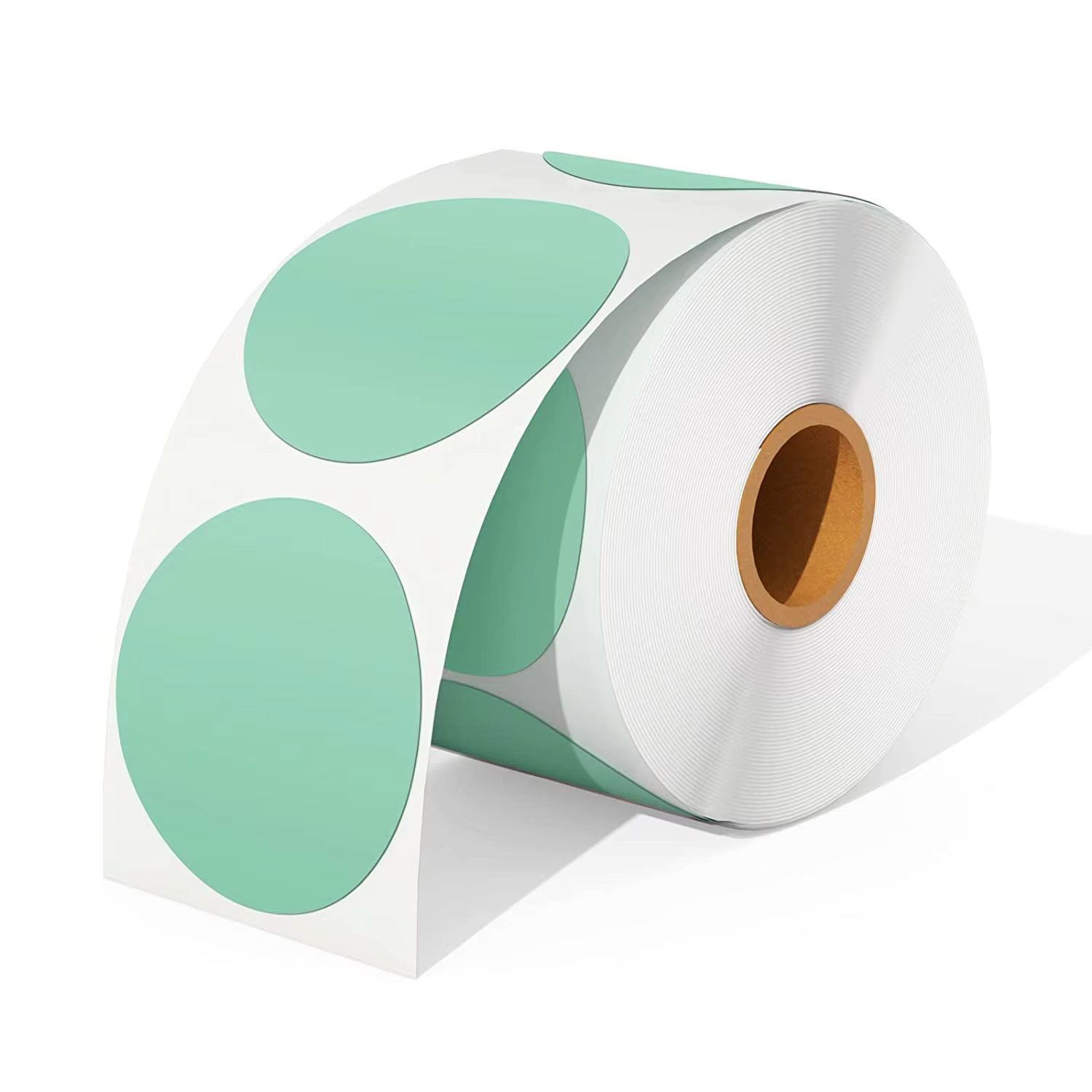 Custom SIze Colorful Circular Thermal Sticker Roll Colorful Sticker Glossy Surface Colored Thermal Label for Grocery Exhibition details