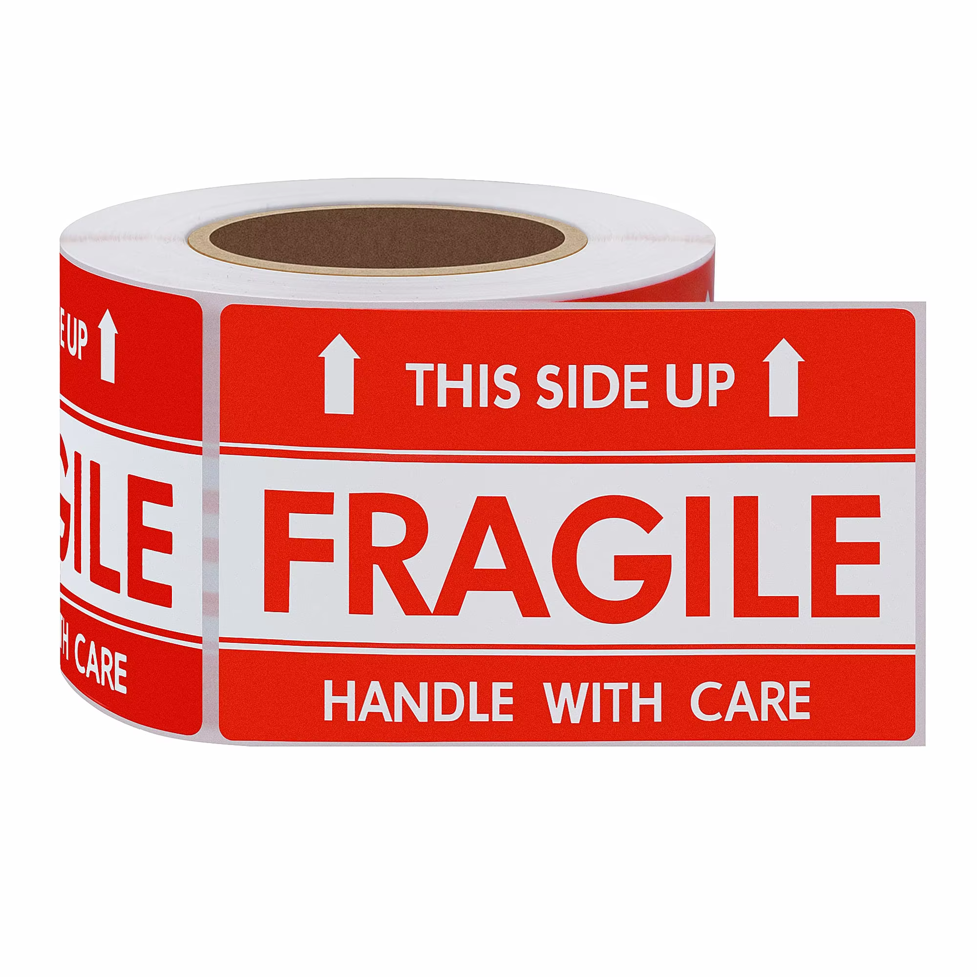 2x3 Fragile Label Sticker Printing 500 Labels/Roll Fragile Handle With Care Warning Sticker For Packing Shipping Fragile Label manufacture