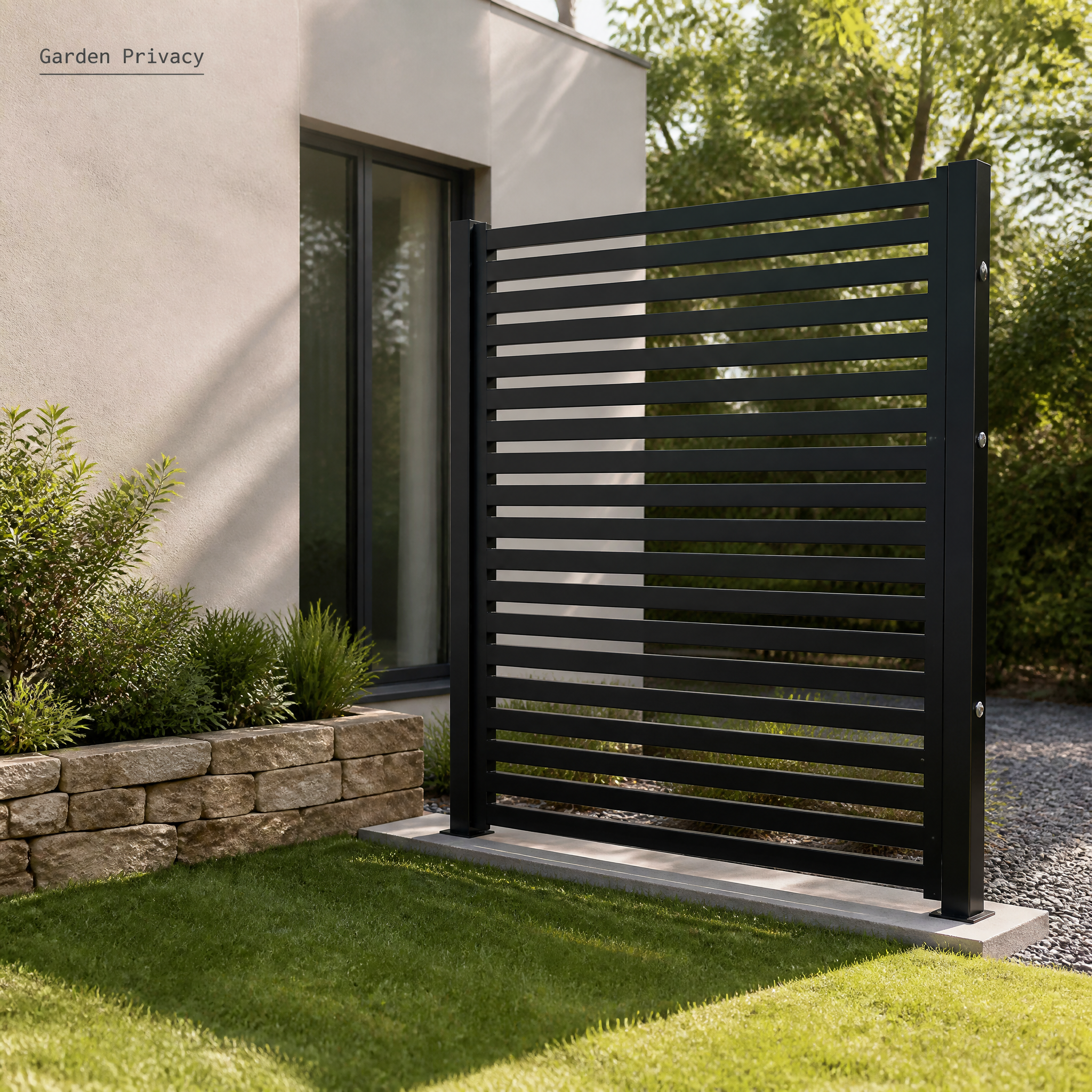 Horizontal Slat Aluminum Fence
