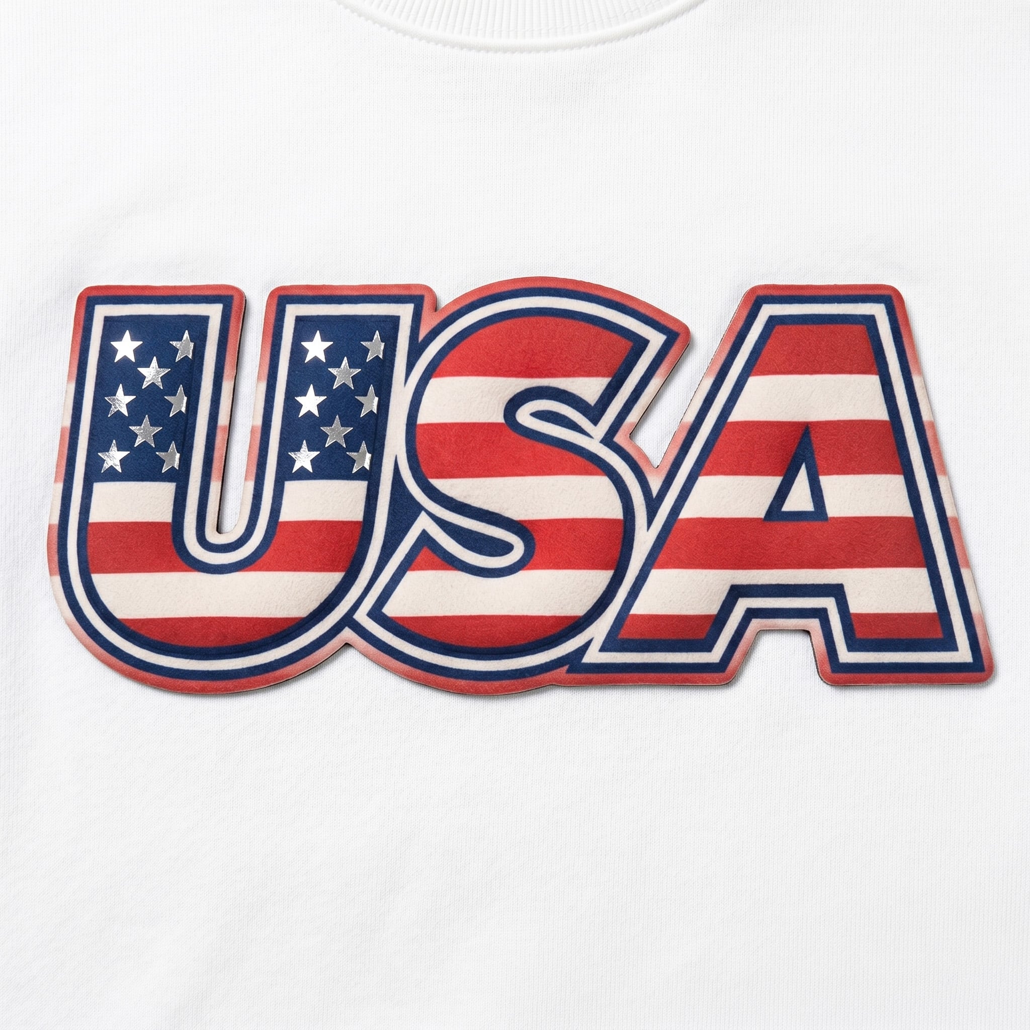 Premium USA American Flag Heat Transfer - Bold Patriotic Stars and Stripes DTF Iron-on Decal for T-shirts, Hoodies, Bags - High Quality Washable Vinyl Sticker - Perfect for 4th of July DIY Projects - Vibrant & Durable USA Pride Patch Decoration