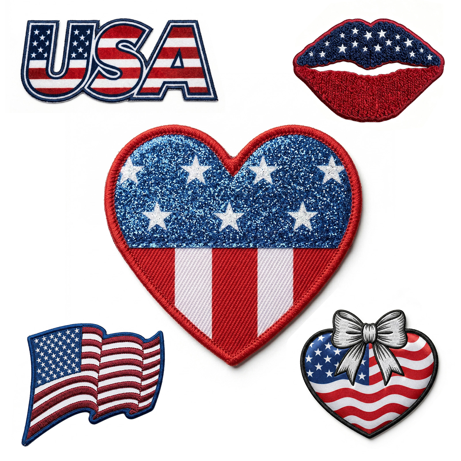 4th of July Independence Day 1776 Patriotic American Flag Heat Transfer Patch - High Quality DTF Iron-on Vinyl Sticker for T-Shirts, Hoodies, Bags - DIY USA Pride Decor - Statue of Liberty & Stars Stripes Design - Durable & Vibrant