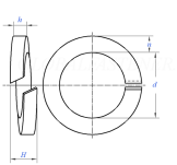 Split Lock Wahser / Spring Washer details