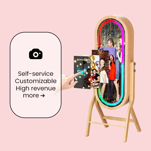 Wooden 40+21.5inch touch screen   Mirror Booth