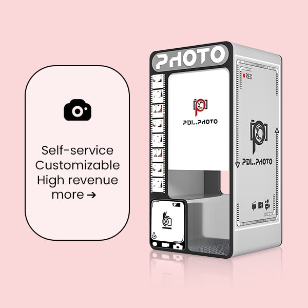 PDL Intelligence Photobooth Factory Custom Korean Photo Booth Machine Vending Booth with Camera Compatible with Smartphones