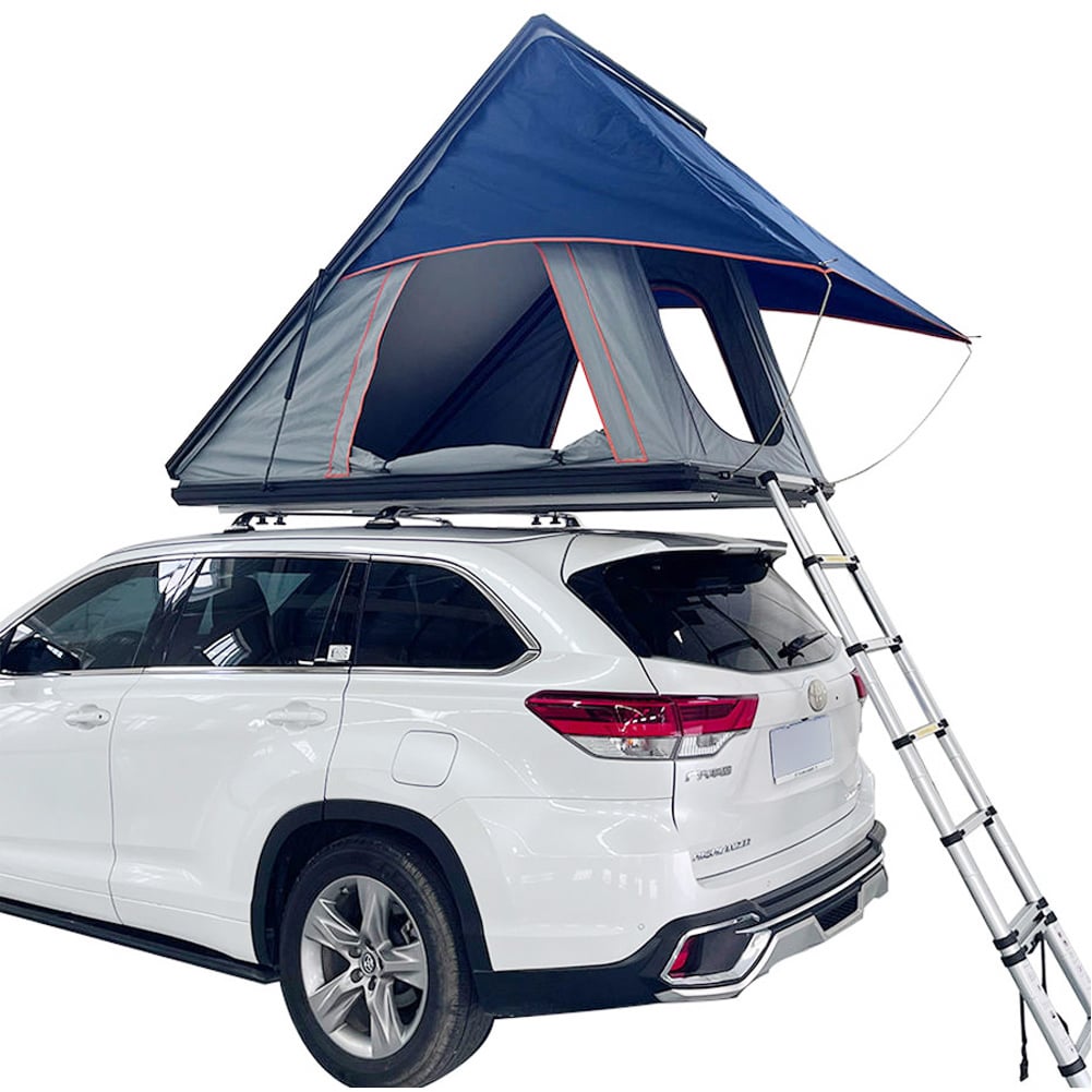 Alu-51 53B Outdoor 2 Person Fold Out Roof Top Tent Hardshell Side Opening Roof Tents Aluminum Camping Tent Car Offroad Accessories 4X4