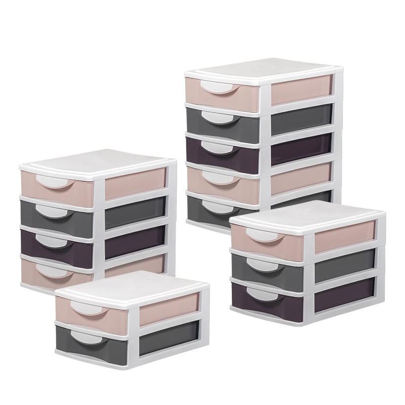 ARTIKEL NR. 5201 Fabriek 2/3/4/5 lae Huis Kantoor Desktop Plastiek Lade Organisasieboks Kantoor Organisasieboks