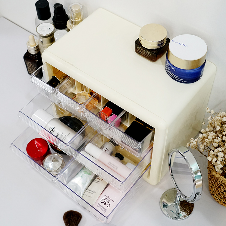 Achieve optimal productivity with a 4-tier desk organizer