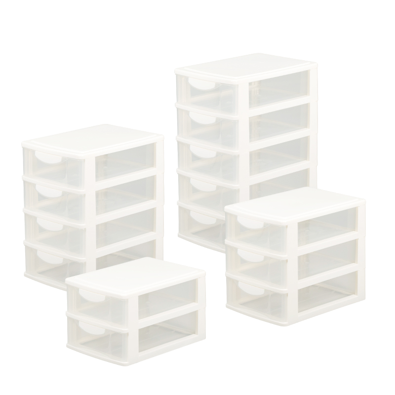 ITEM NO.5200 Factory 2/3/4/5 layers Plastic Home Office Desktop Stackable Storage Box Jewelry Makeup Organizer Drawers