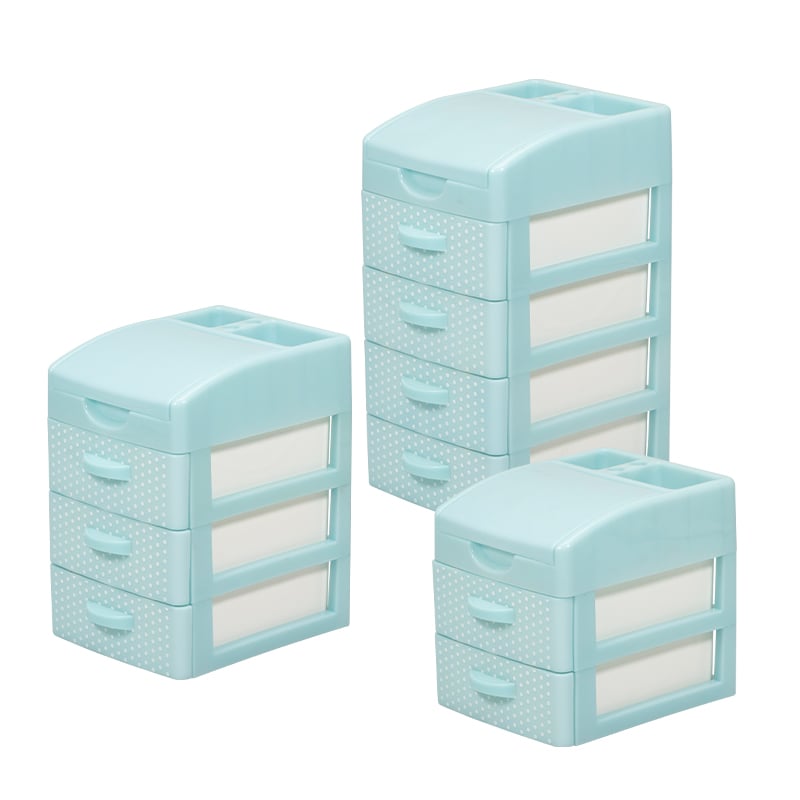 ITEM NO.504BZ Factory 2/3/4 Layers Plastic Desktop Transparent Drawer Organizer Cosmetic Cabinet Storage Drawer Box Plastic For Makeup
