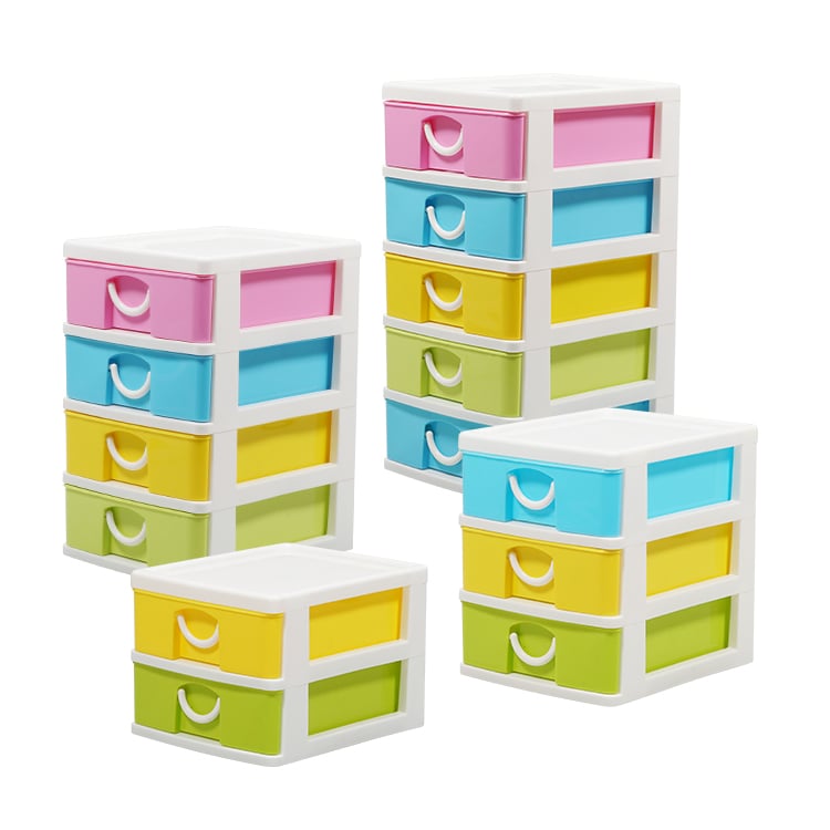 ITEM NO.3203 Factory 2/3/4/5 layers Plastic Desktop Multi-layer Stationery Storage Box Drawer Type Desktop Organizer
