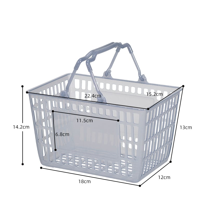 ITEM NO.5079  Factory Hot Items Multipurpose Desktop Sundries Organizer Shopping Basket Hollow Plastic Storage Basket with Handle