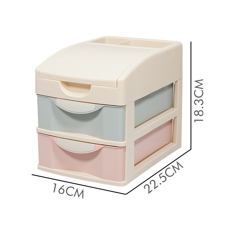 Clear clutter and maximize space with a stackable plastic organizer box