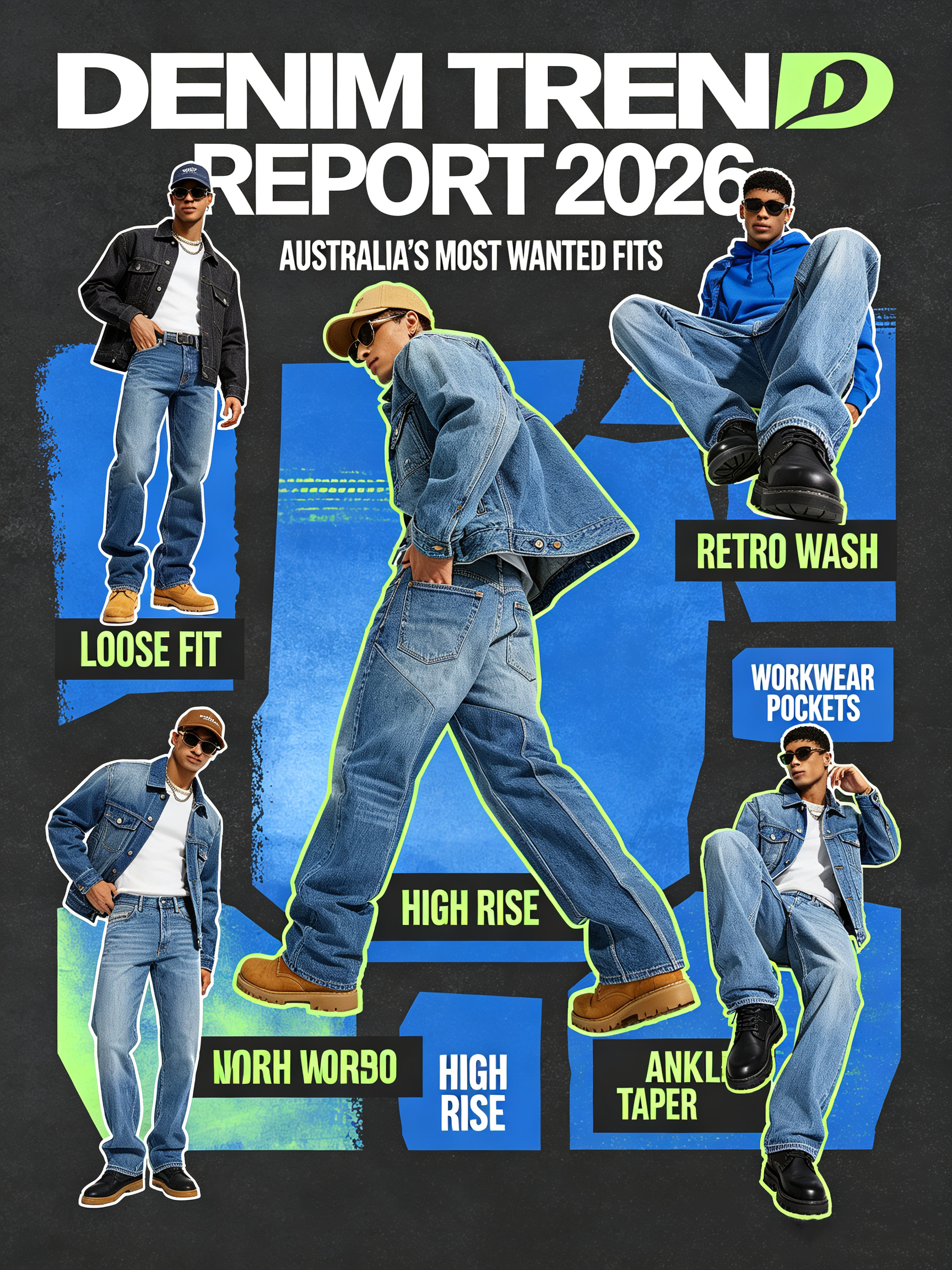 Mainstream Australian men's popular jeans