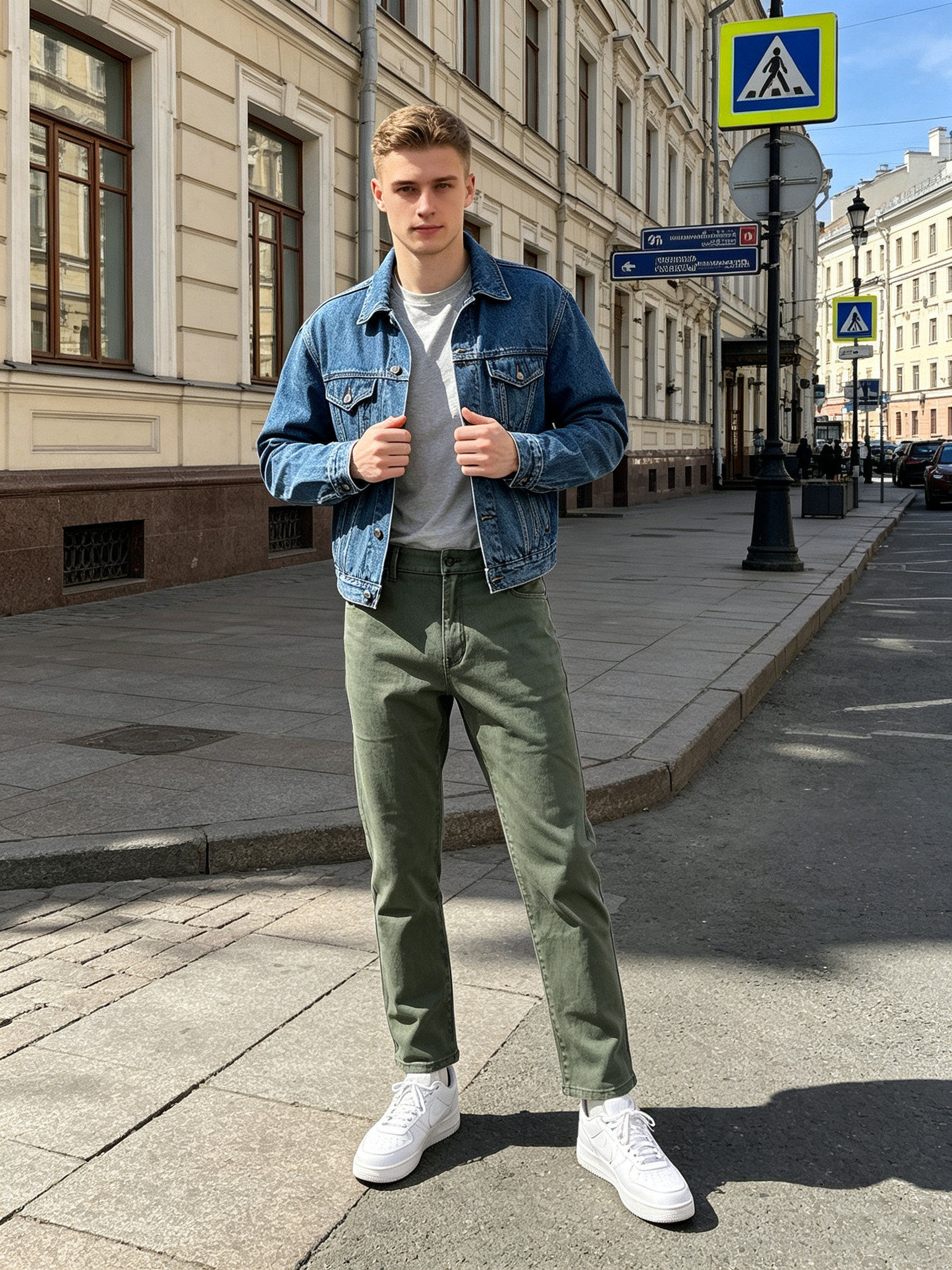 Modern Minimal Texture, Men’s Stretch Hip‑Flattering Straight‑Leg Casual Denim Jeans