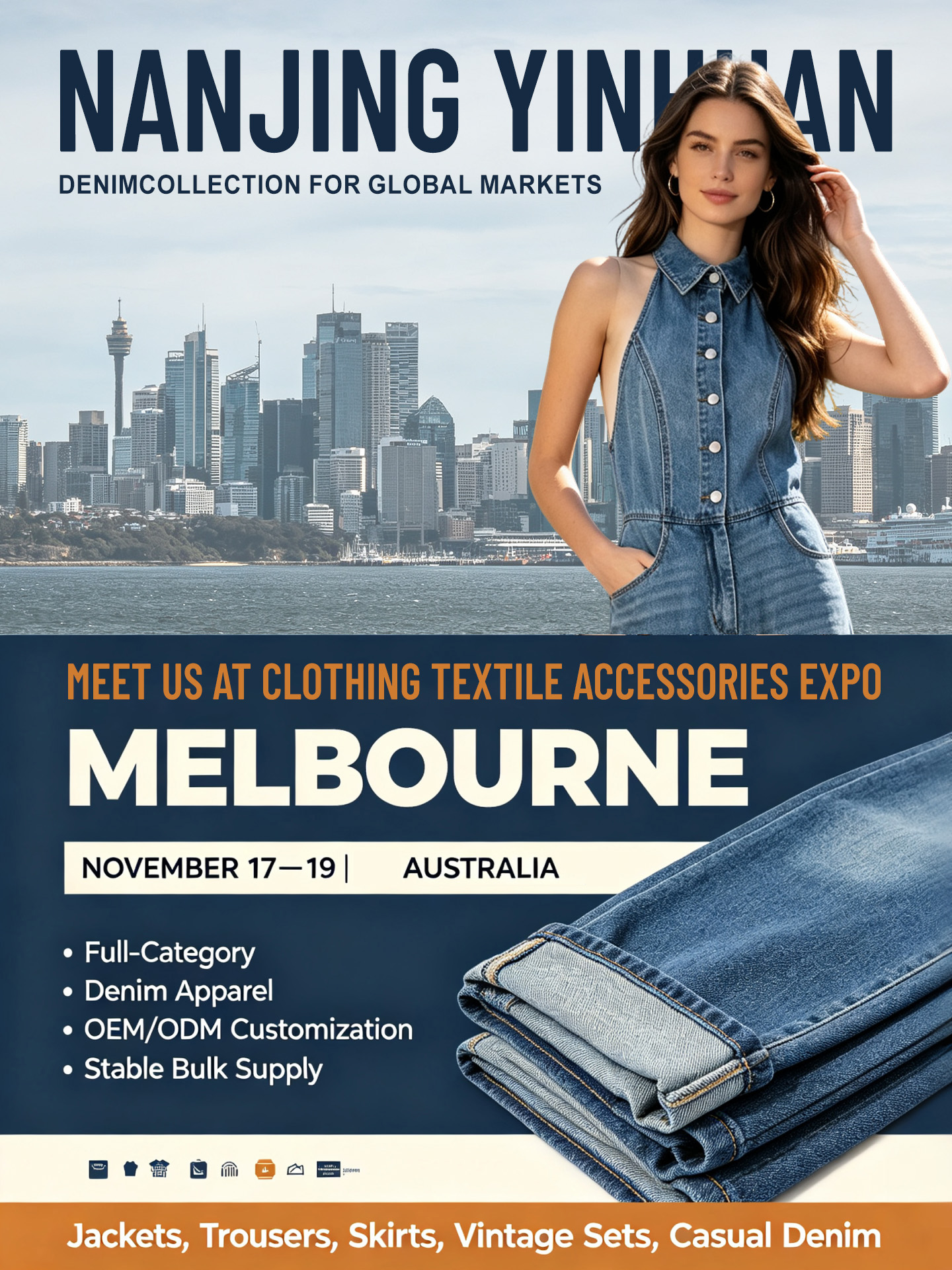 Denim Expert Nanjing Yinhuan to Attend Global Sourcing Expo Melbourne 2026