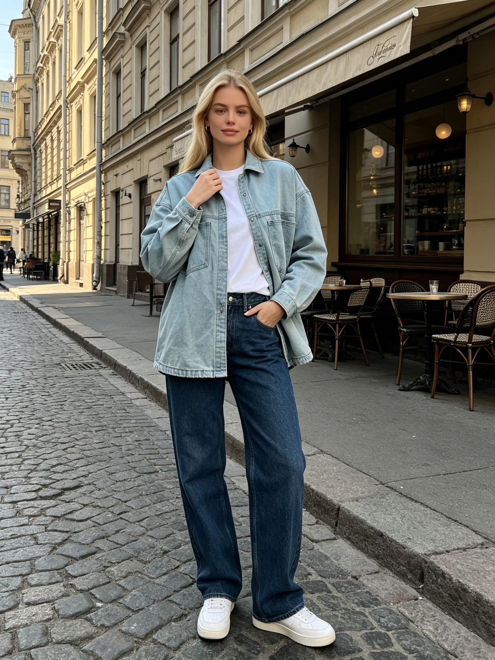Winter Relaxed‑Wear Vibe, Women’s Dual‑Flap‑Patch‑Pocket Soft Breathable Eco‑Friendly Denim Winter Jacket