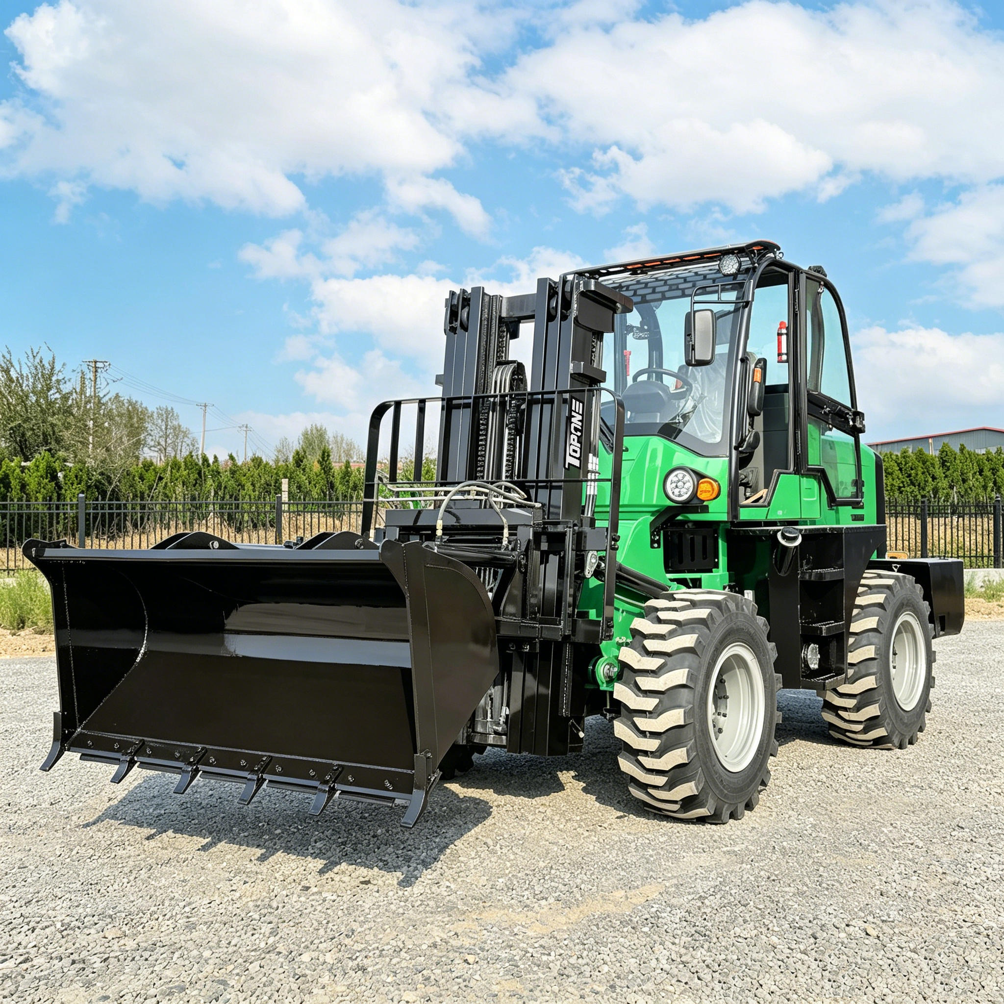 TopOne TR40 4 Ton China 4WD Rough Terrain Forklift Truck Factory with Cummins Engine Option for Sale