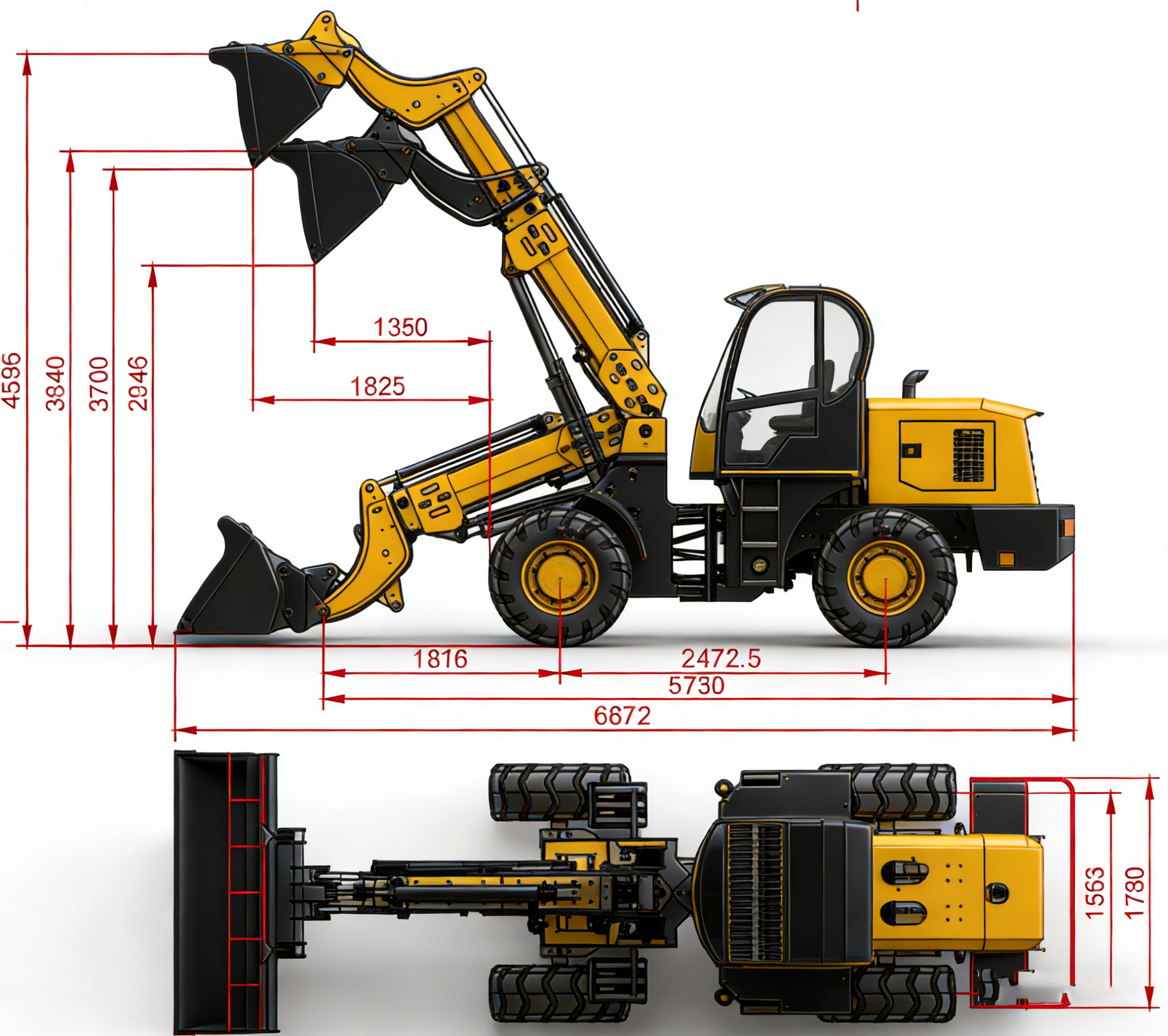 topone-tl3000-telescopic-loader-technical-dimension-drawing.png