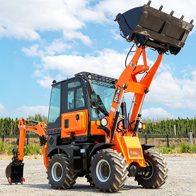 TopOne TL15-10 China Factory 4WD Mini Backhoe Loader for Construction