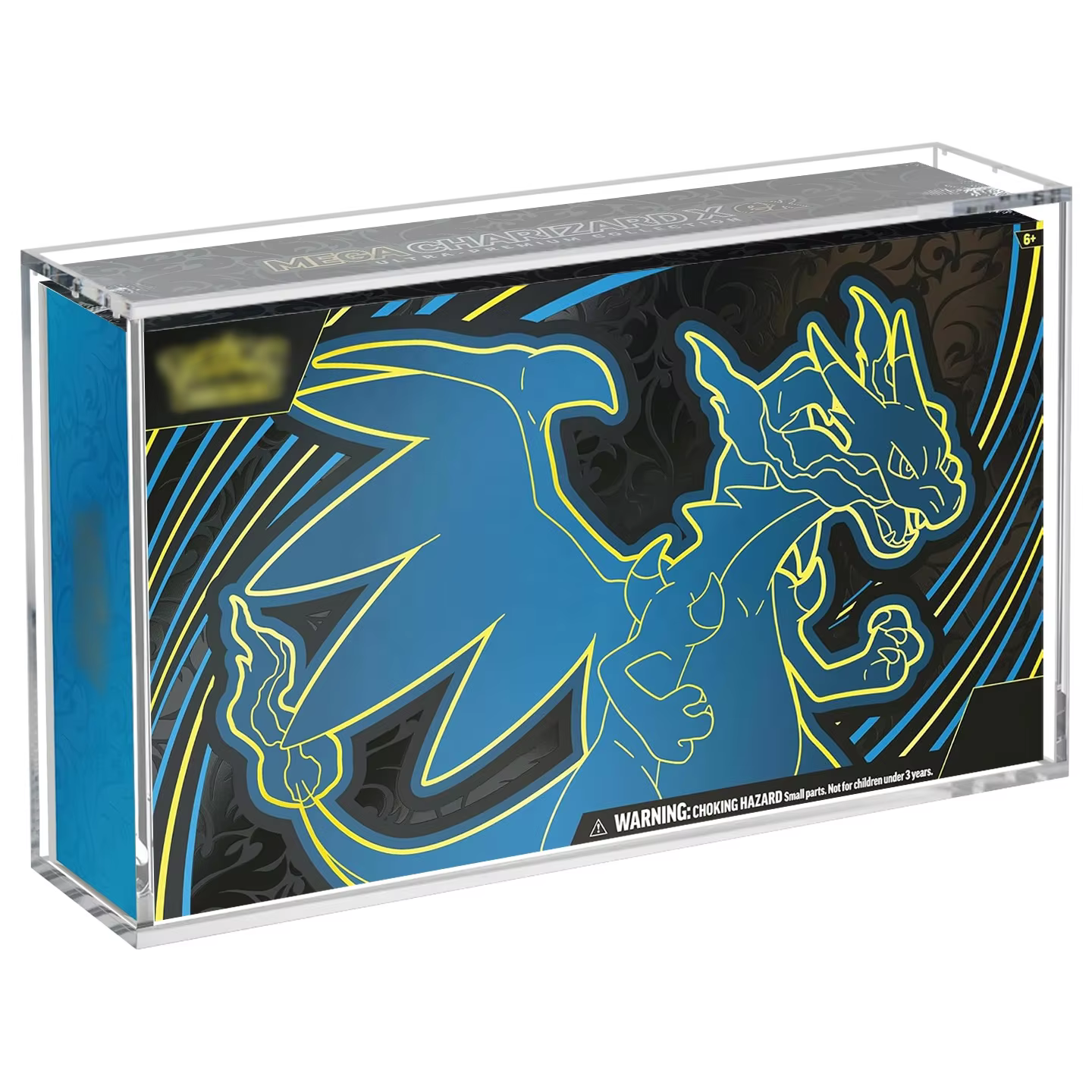 product custom 99 uv protection clear acrylic case for tcg mega phantom charizard x ex ultra premium collection with strong magnet lid-1