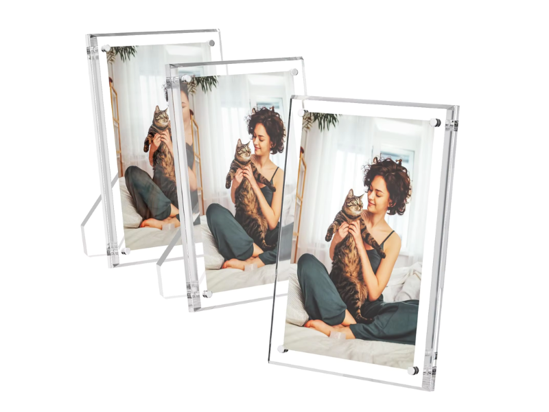 How to use an acrylic photo stand?