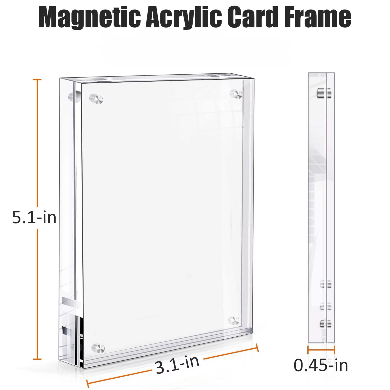 product modern acrylic card frame eco friendly magnetic trading card display frames clear desktop display-1