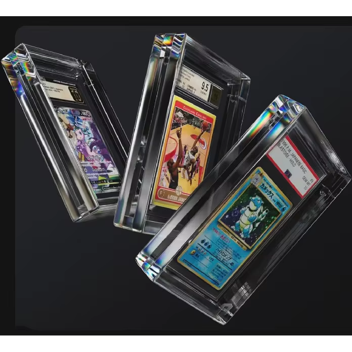 product acrylic graded card slab collectible display case holder for bgs sgc psa slab sport trading card case magnetic protector case-3