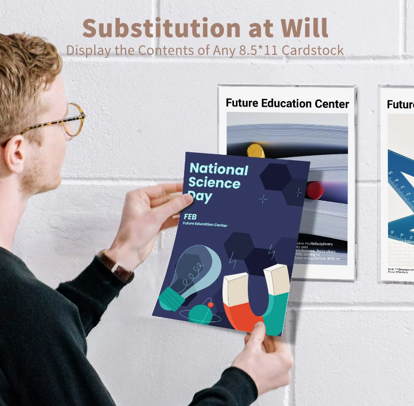 How to display posters with acrylic holders?