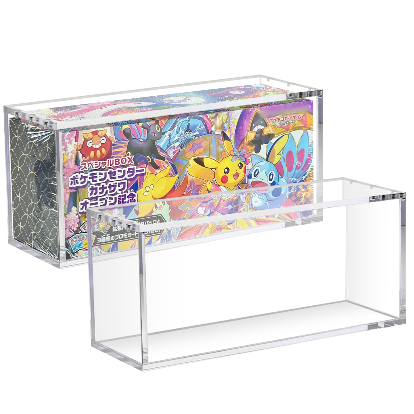 Custom Clear Magnet Acrylic Display Case Protector Box for Pokémon Center Tohoku Pikachu, Premium Pikachu Acrylic Display Case