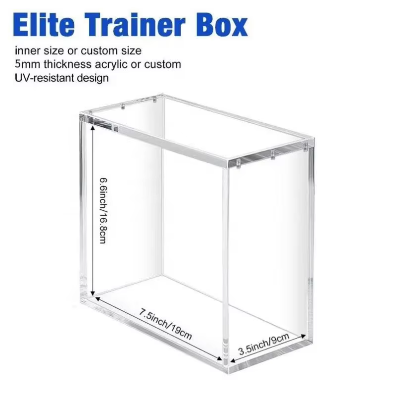 product strong magnet acrylic elite trainer box booster case pokemon collection protection display etb acrylic case with magnetic lid-1