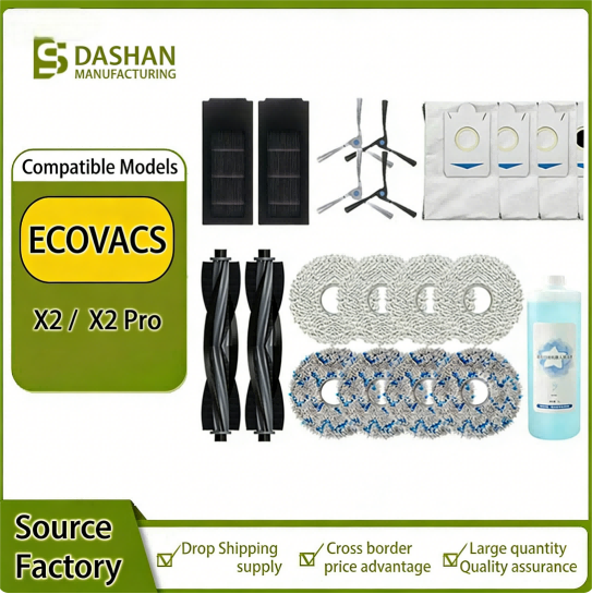 Suitable for Covos X2 X2Pro Sweeping Robot Accessories Filter Screen Main Roll Side Brush Consumables Mop Cloth Dust Bag