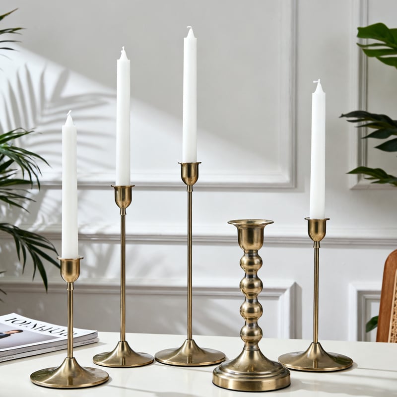 white luxury smokeless long stick candle household candle