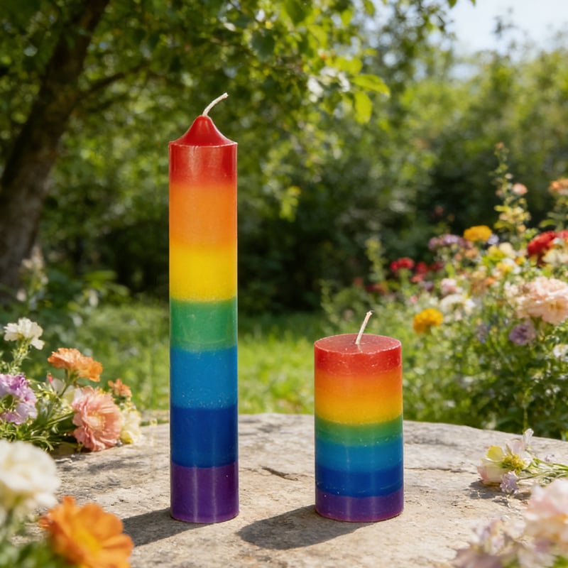 wholesale 7 color chakra candle spiritual pillar candle