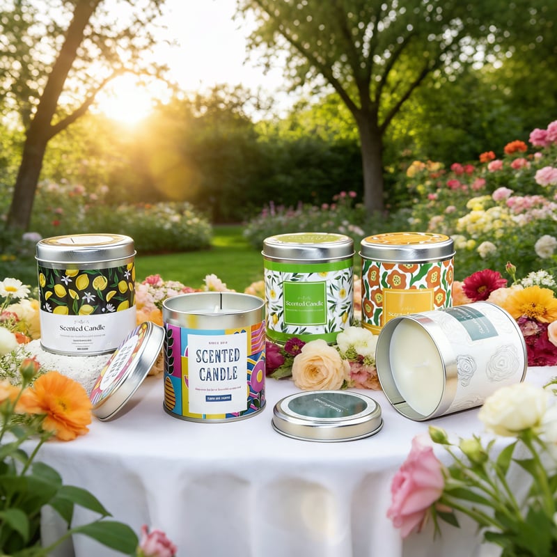 Tin Jar Soy Wax Scented Candles Aromatherapy Bougie 