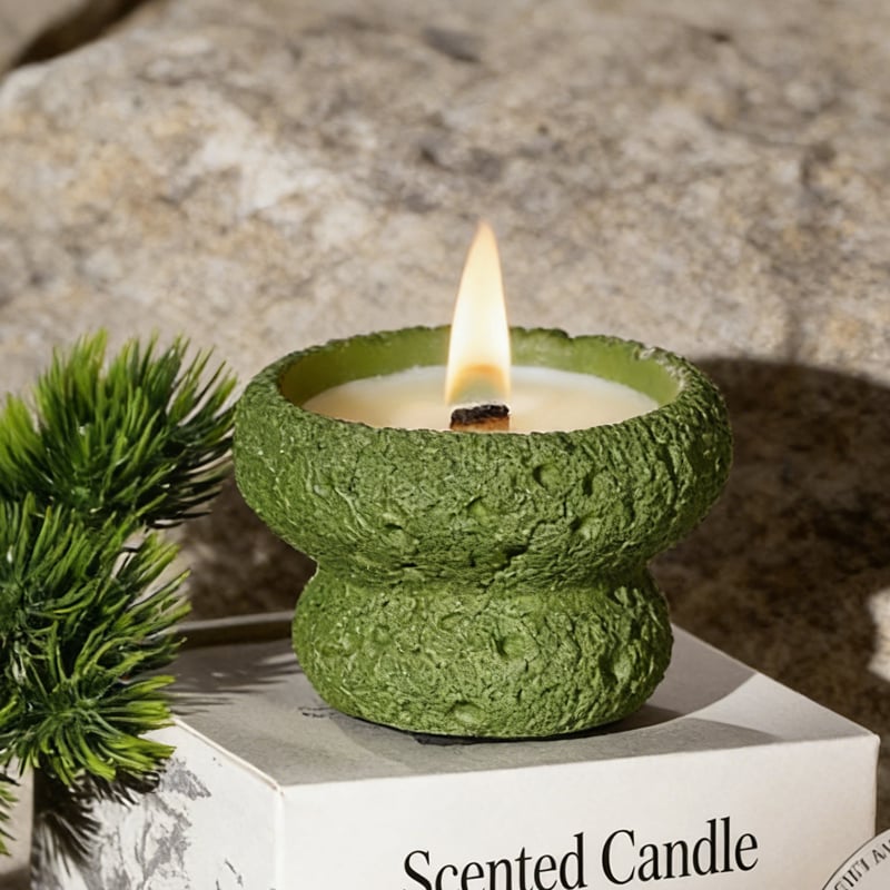 Soy Pecial Shaped Coarse Pore Cement Jar Candle 