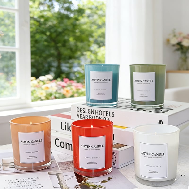 Home Decor Fragrance Glass Jar Aroma Candle