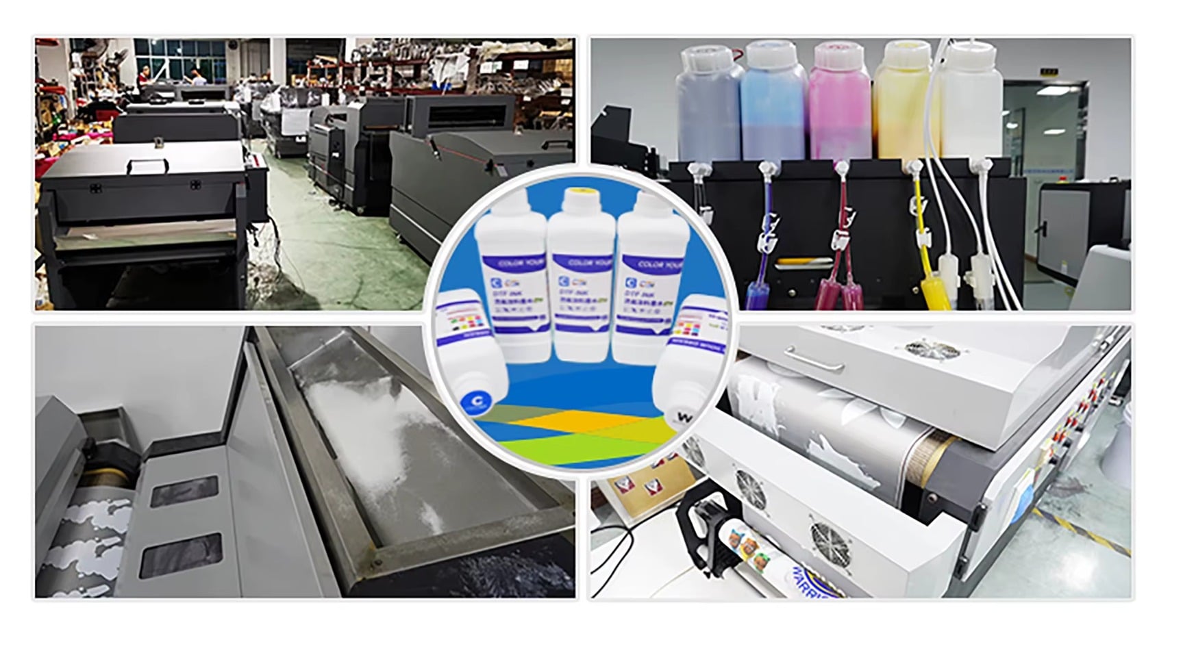 High Quality Cmyk White Dtf Inks 1000ml Per Bottle Direct to Film Inkjet Printing Ink supplier