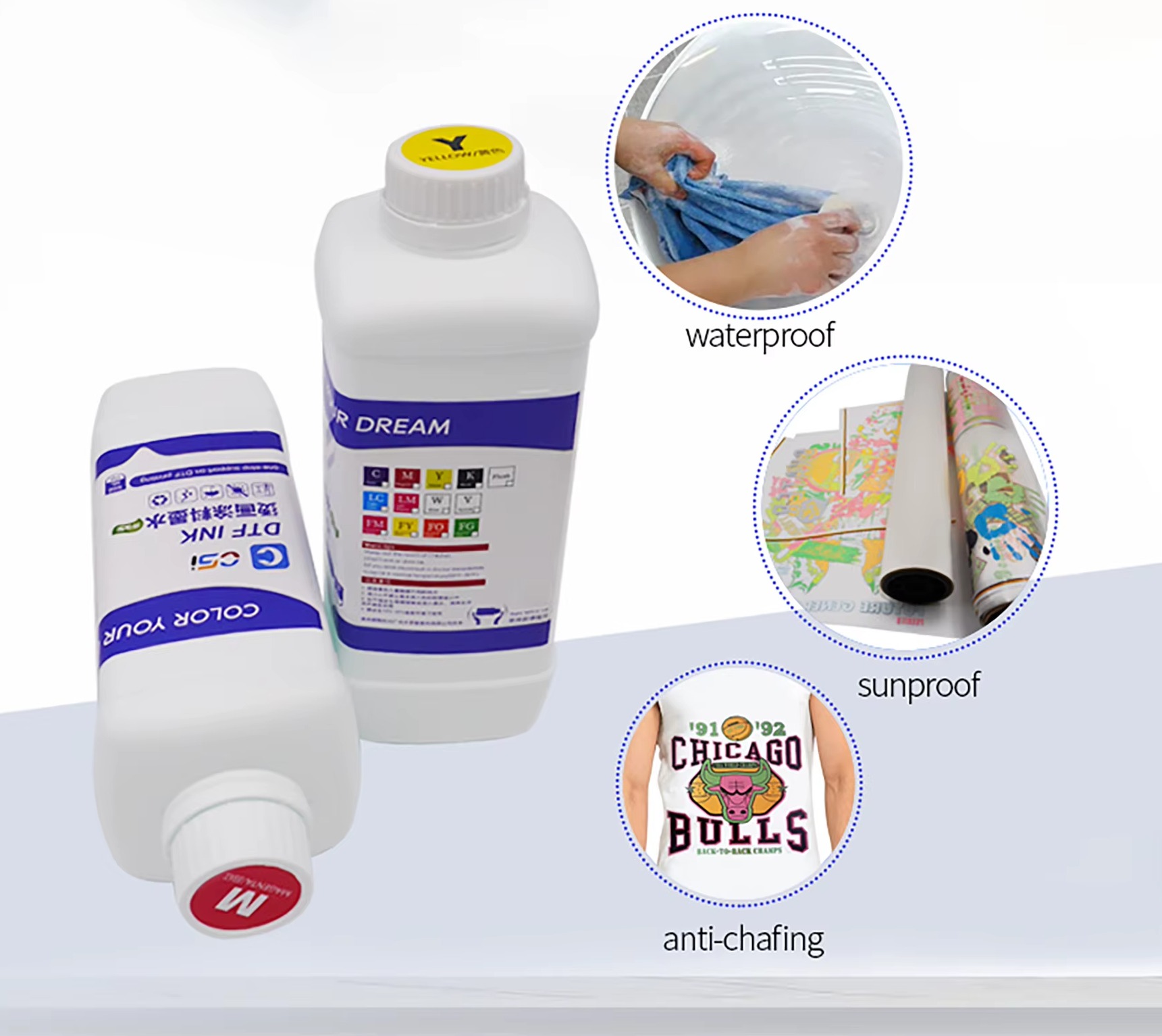 DTF Printers Ink Which Is DTF Ink for I1800/I3200/4720/1805 supplier