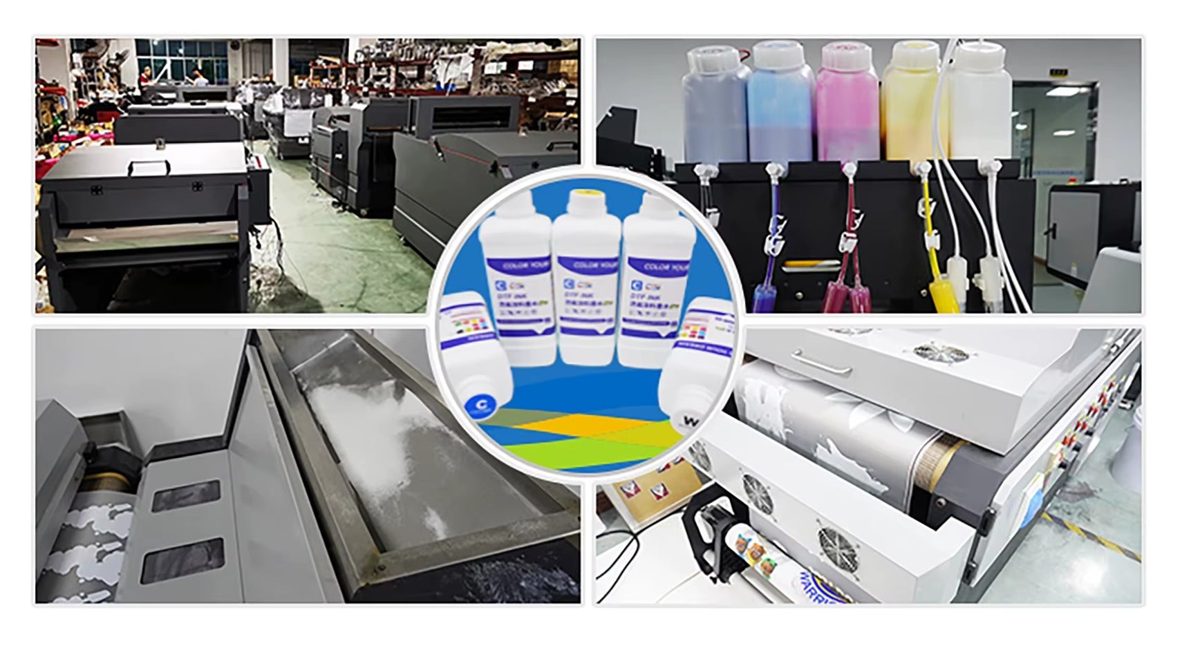 High Fluidity 1 Liter Textile Printing Xp600 I3200 L1800 Csi Dtf Ink Multi-color DTF Pigment Ink supplier