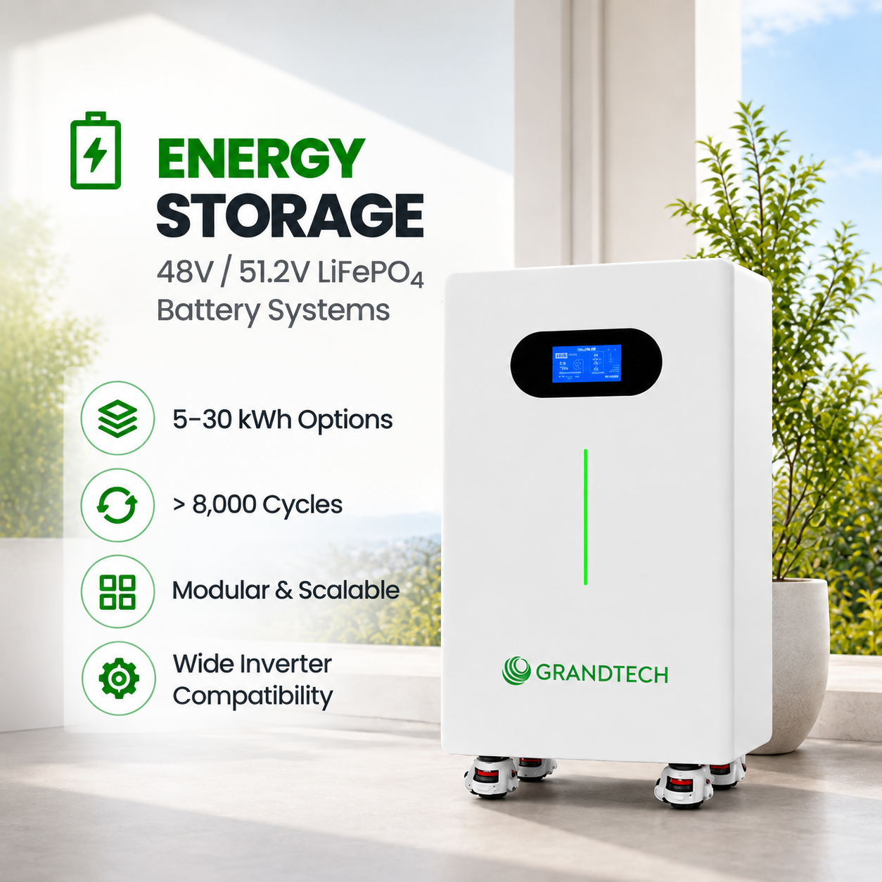 48V /51.2V Lifepo4 Battery With BMS