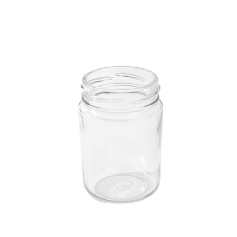 Manufacturer Customized size Hot Sale 156ml Pickle Jam Honey Food Storage Round Empty Glass Jar with Metal Lid